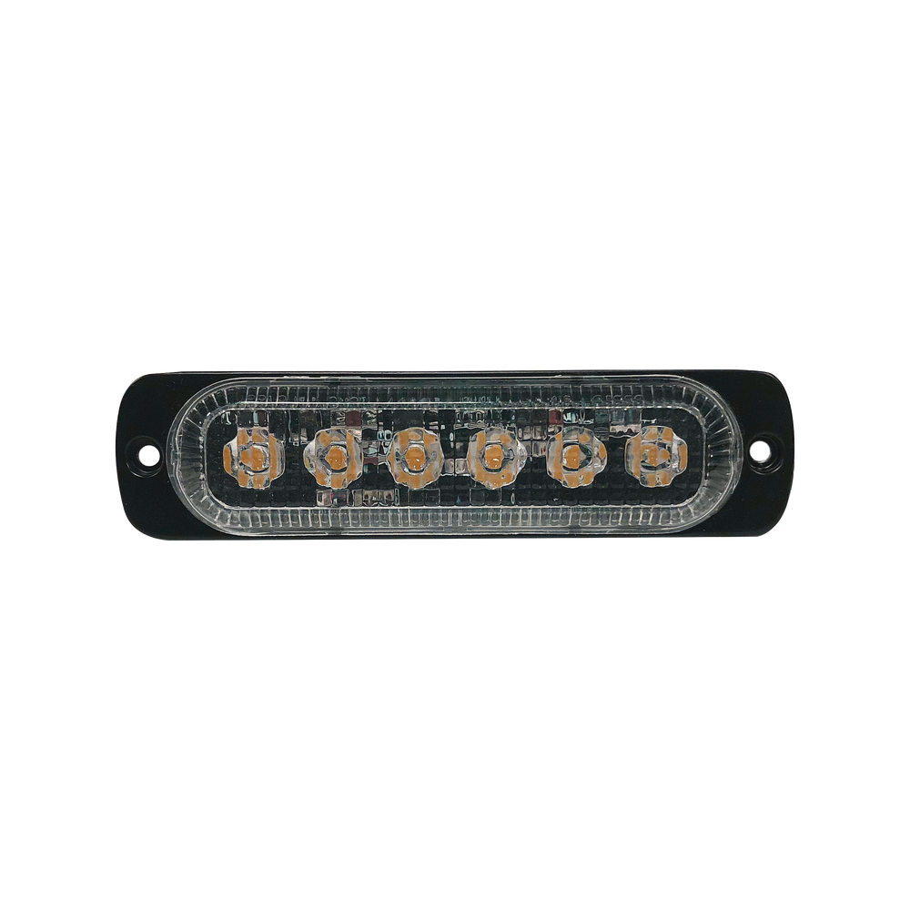 Luz direccional con 6 LEDS, color ambar, 12-24 VCD