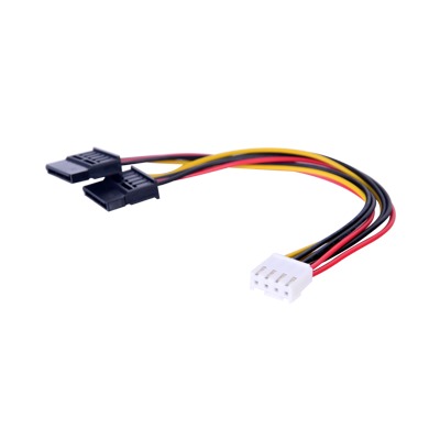 Cable SATA para DVR Hikvision, H1 4(3.96), 2-SATA15F, 15cm