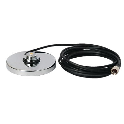 Montaje magnetico para antenas de 3/4" (Nmo), 5 m de cable RG-58A/U, conector UHF (PL-259) macho, diámetro de 5"