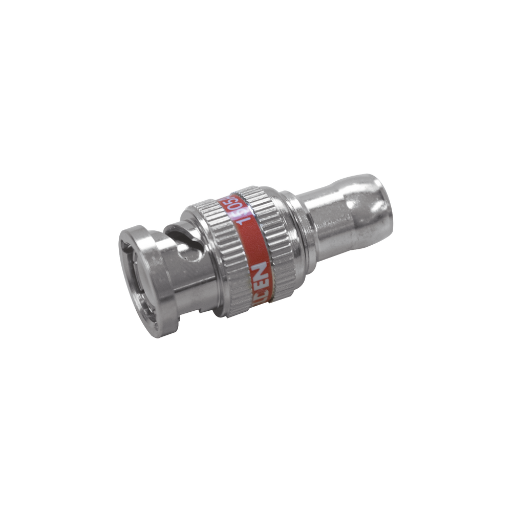 Conector BNC coaxial RG59 para HD de compresión con franja roja