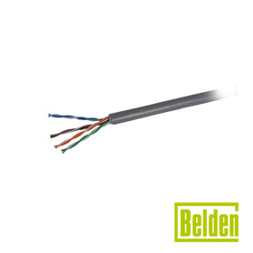 Cable par trenzado nivel 5 (CAT 5e), 4 pares de conductores de cobre sólido AWG24.