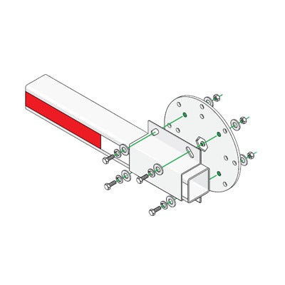 Kit de instalacion para brazo de plástico