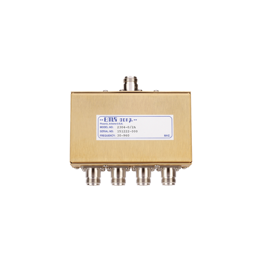 Divisor de Potencia EMR de 4 Vías, 30-960 MHz, 0.5 Watt, Conectores N Hembra.