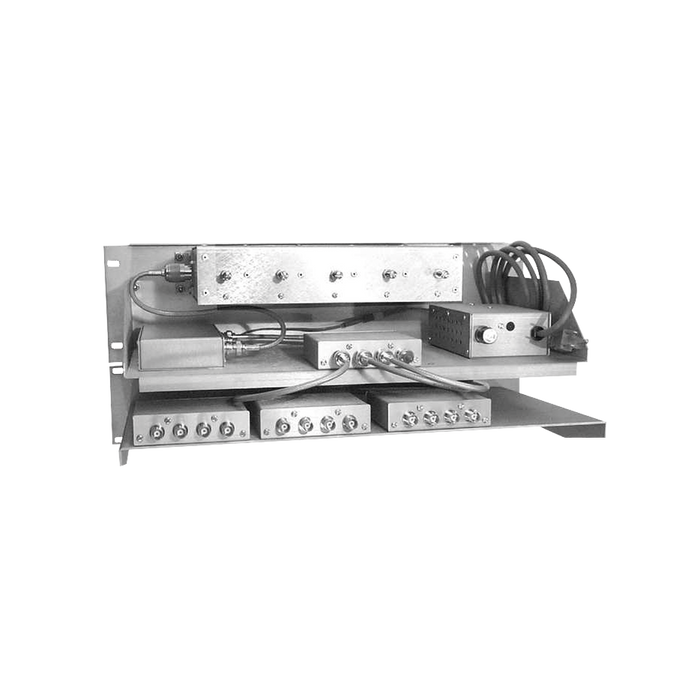 Multiacoplador con Preselector 300-512 MHz, 12 Canales, 3-10 MHz, N Hembras.