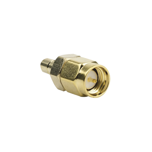 Adaptador Coaxial de SMA Macho a SMB Hembra, Oro/Oro/ Teflón.