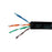 Bobina de cable de 305 metros, UTP Cat6 Riser, de color Negro, UL, CMR SPNLS, probado a 350 Mhz, para aplicaciones de CCTV / redes de datos/ IP megapixel / control RS485