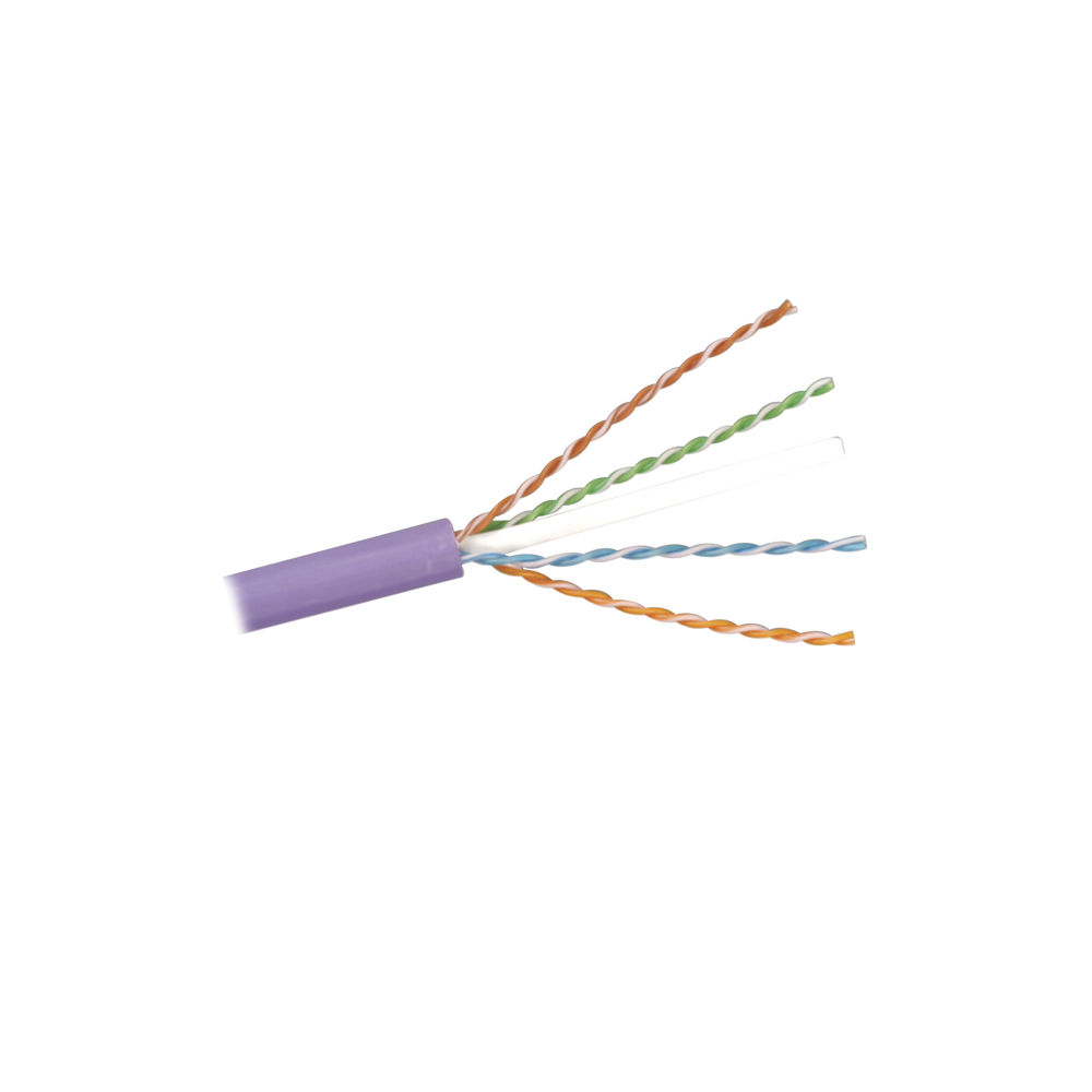 Bobina de Cable U/UTP de 4 pares, Z-MAX, Cat6A, Soporte de Aplicaciones 10GBase-T, LS0H, Color Violeta, 305m