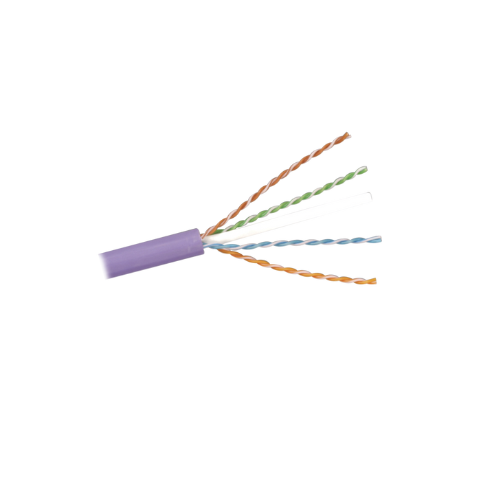 Bobina de Cable U/UTP de 4 pares, Z-MAX, Cat6A, Soporte de Aplicaciones 10GBase-T, LS0H, Color Violeta, 305m