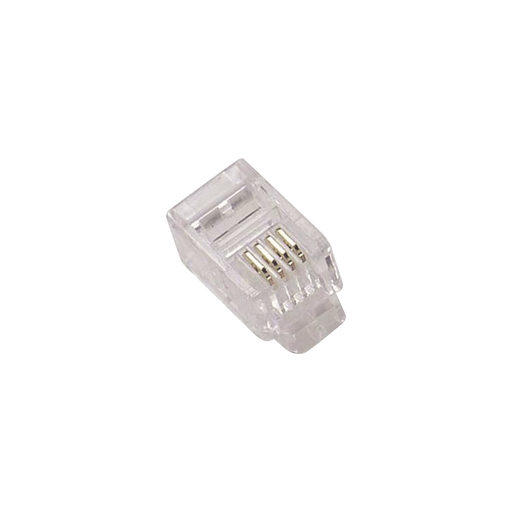 Conector Plug Modular Telefónico RJ-22 para cable.