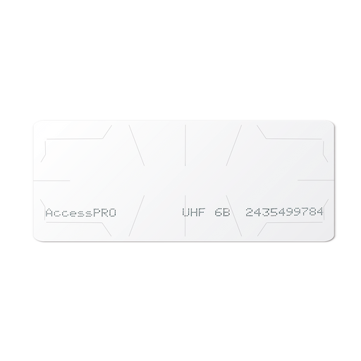 UHF TAG Adherible Tipo Etiqueta / ISO 18000 6B / Se Adhiere al Cristal del Vehículo / Compatible con Lectoras de Largo Alcance PRO12RF y PRO6RF