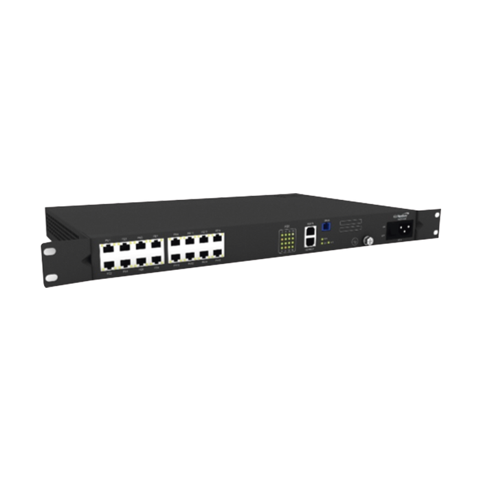 Unidad Remota Multi-Vivienda (MDU), 16 Puertos Fast Ethernet, 1 Puerto PON SC/UPC, 19", 1 UR