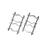 Juego de Dos Abrazaderas Dobles para Mástiles de 3.8 a 8.9 cm, con Separación entre centros de 12 cm.