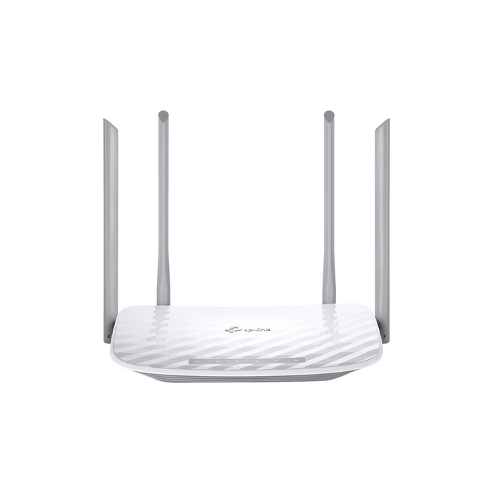 Router Inalámbrico doble banda AC, 2.4 GHz y 5 GHz Hasta 1200 Mbps, 4 antenas externas omnidireccional, 4 Puertos LAN 10/100 Mbps, 1 Puerto WAN 10/100 Mbps