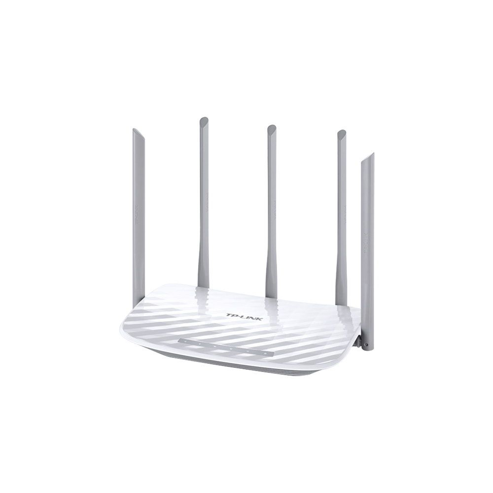 Router Inalámbrico doble banda AC, 2.4 GHz y 5 GHz Hasta 1350 Mbps, 5 antenas externas omnidireccional, 4 Puertos LAN 10/100 Mbps, 1 Puerto WAN 10/100 Mbps