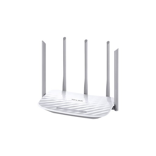 Router Inalámbrico doble banda AC, 2.4 GHz y 5 GHz Hasta 1350 Mbps, 5 antenas externas omnidireccional, 4 Puertos LAN 10/100 Mbps, 1 Puerto WAN 10/100 Mbps