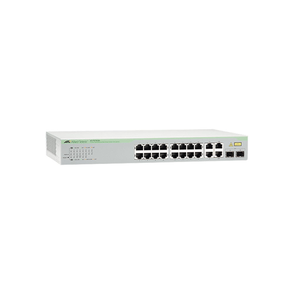 Switch WebSmart de 16 puertos 10/100 Mbps + 2 puertos 10/100/1000 Mbps + 2 SFP Gigabit Combo