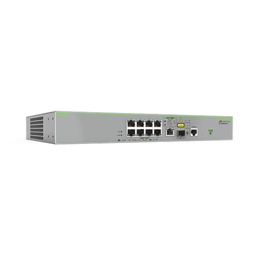 Switch Administrable CentreCOM FS980M, Capa 3 de 8 Puertos 10/100 Mbps + 1 puertos RJ45 Gigabit/SFP Combo