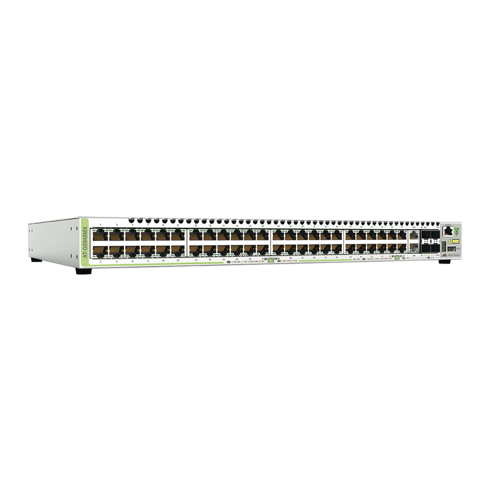 Switch Stackeable Capa 3, 48 puertos 10/100/1000Mbps + 2 puertos SFP Combo + 2 puertos SFP+ 10G Stacking