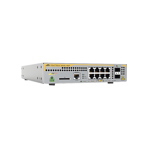 Switch Industrial-Lite PoE+ administrable capa 2 de 8 Puertos 10/100/1000 Mbps + 2 puertos SFP, 124 W