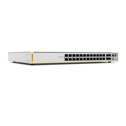 Switch Stackeable Capa 3, 24 puertos SFP Gigabit + 4 puertos SFP+ 10 G, fuente redundante