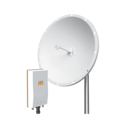 Kit de radio B5c con antena de 28 dBi ("la antena ya incluye jumpers"), Rango de frecuencia (4.9 - 6.5) GHz ideal para distancias de hasta 20km