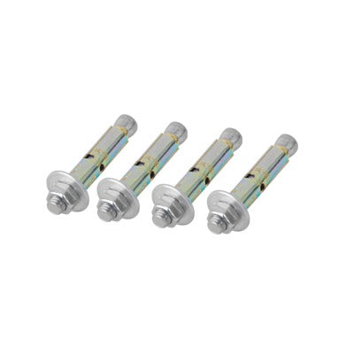 Kit de 4 Piezas de Taquete Tipo Barrenancla con Tornillo de 3/8" X 3" con Taquete de 1/2".