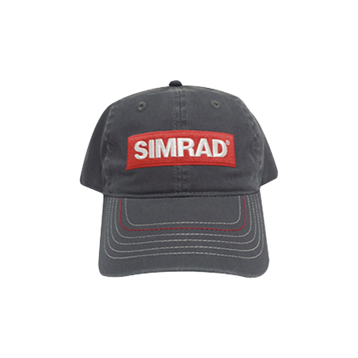 Gorra color gris con logo simrad