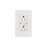 Tomacorriente 125V 15A resistente a manipulaciones, color blanco.