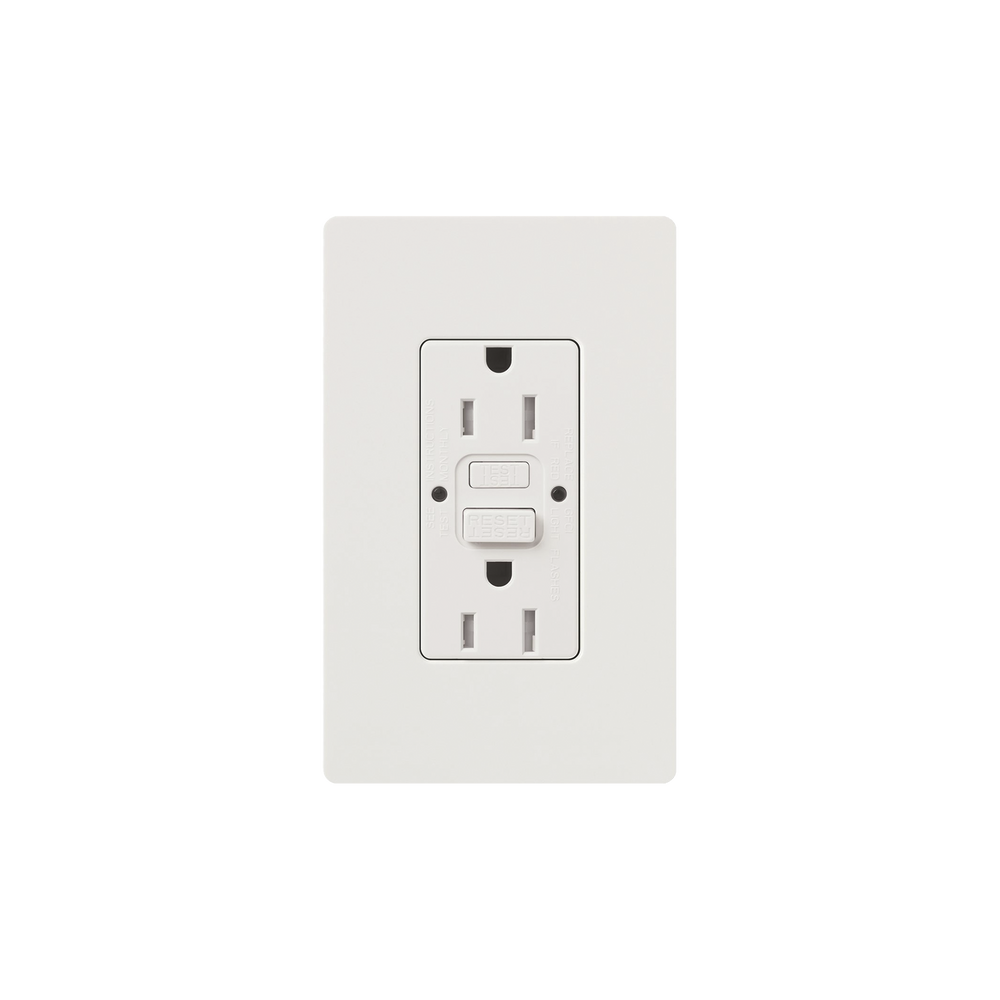 Tomacorriente, receptaculo color blanco,125V 15A resistente a manipulaciones.