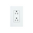 Tomacorriente, receptaculo convencional 120V, 15A, color blanco.