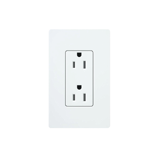 Tomacorriente, receptaculo convencional 120V, 15A, color blanco.