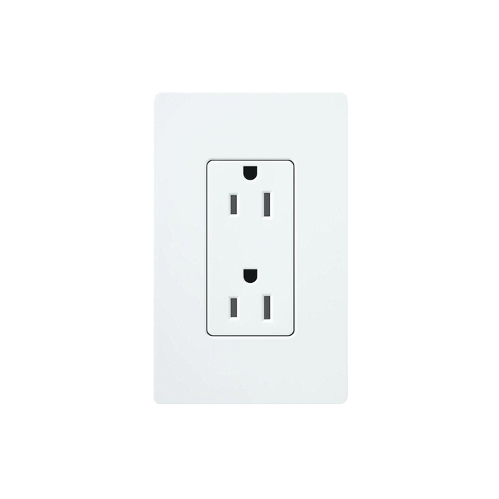 Tomacorriente, receptaculo convencional 120V, 15A, color blanco.