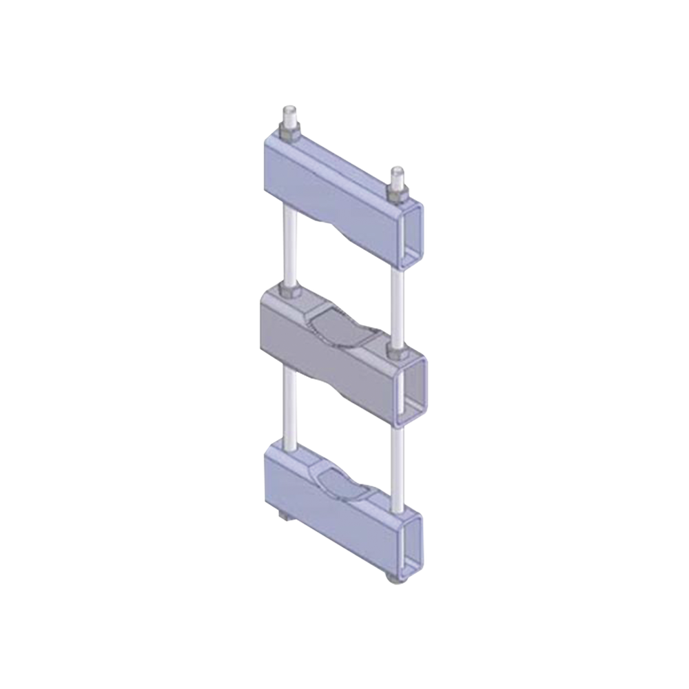 Un Herraje de Montaje para Antena y Mástil con diámetros de 5 pulg. (8.89-14.13 cm.).