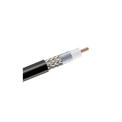 Cable coaxial 90% de blindaje, certificación RoHS, conductor de cobre revestido de aluminio, 50 Ohms