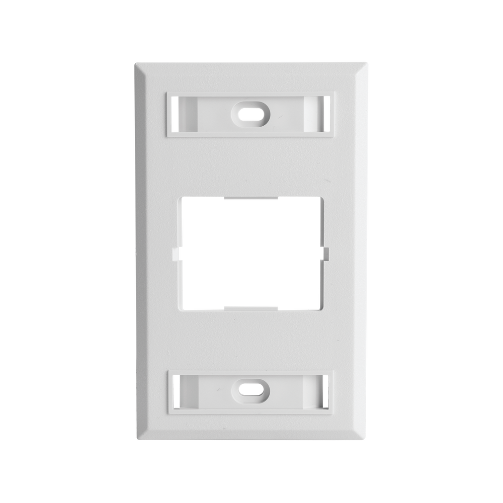 Placa de Pared CT, Para un Acoplador, Color Blanco, Versión Bulk (Sin Empaque Individual)