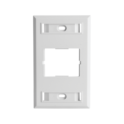 Placa de Pared CT, Para un Acoplador, Color Blanco, Versión Bulk (Sin Empaque Individual)