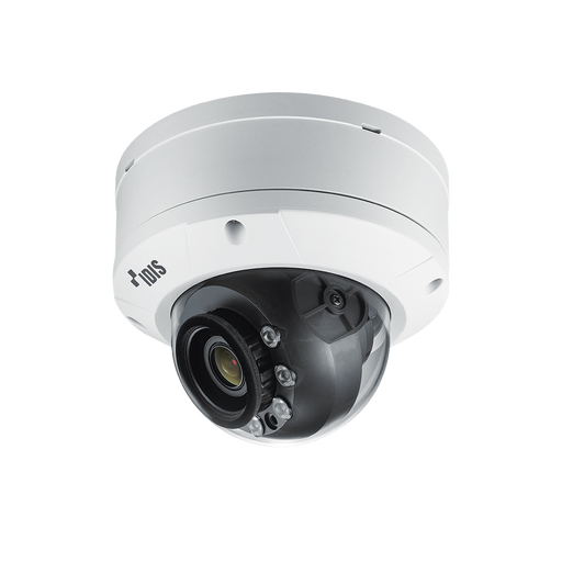 Cámara IP Domo con Calefactor | 12MP (H.265) | Lente motorizado 4.5 A 10mm | Exterior IK10 IP67 | IR 50m | I/O de Audio y Alarma