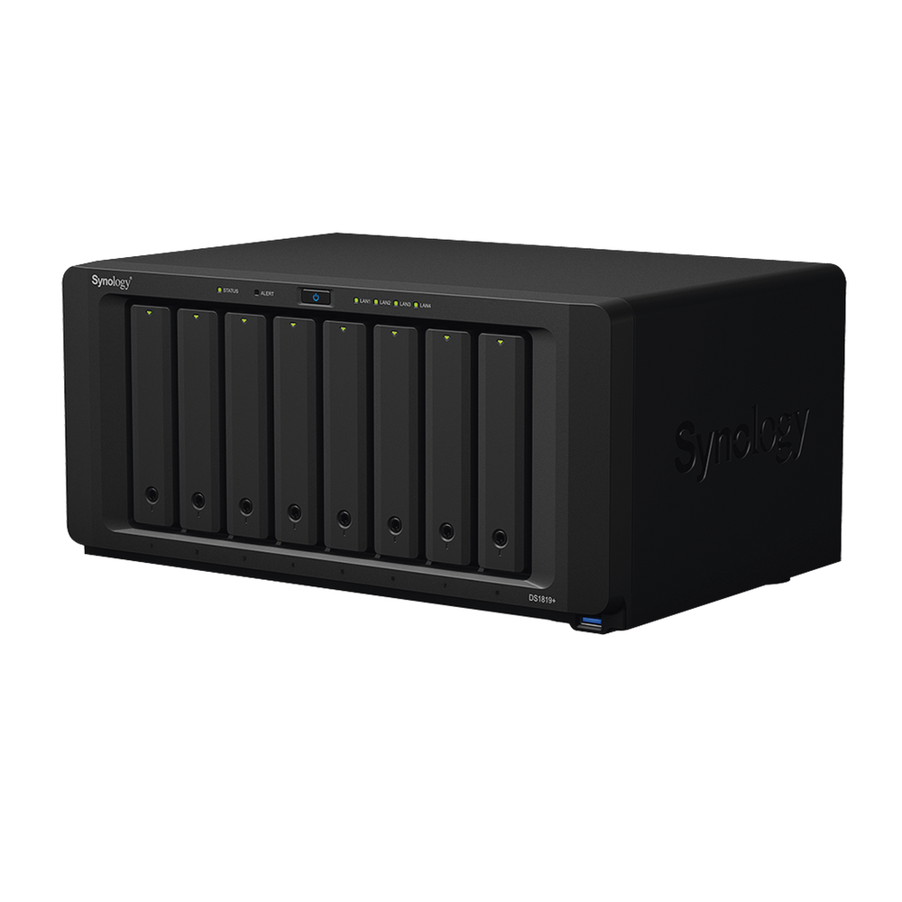 Servidor NAS de escritorio con 8 bahías / Expansible a 18 bahías / Hasta 252 TB / 4GB de RAM /Hasta 40 cámaras