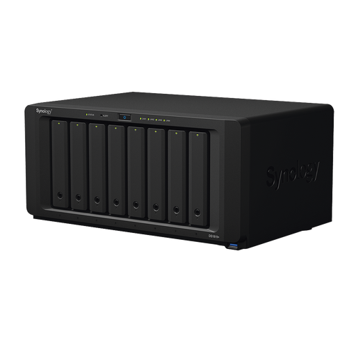 Servidor NAS de escritorio con 8 bahías / Expansible a 18 bahías / Hasta 252 TB / 4GB de RAM /Hasta 40 cámaras