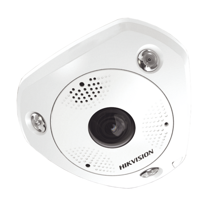 Fisheye IP 6 Megapixel / 180º / 360º / dWDR / 15 mts IR / PTZ Digital / Heat Map / Múltiples vistas / Entrada-Salida audio y alarma / IP66 / IK10 / PoE