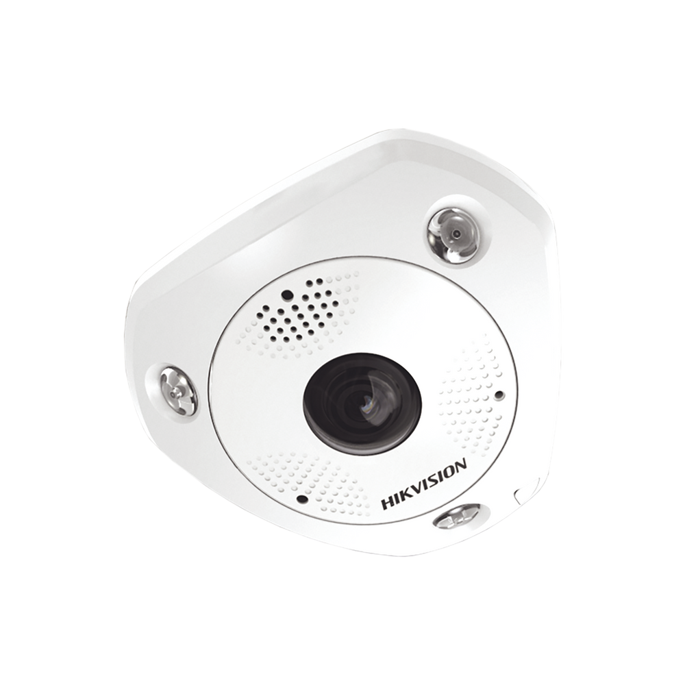 Fisheye IP 6 Megapixel / 180° - 360° / WDR 120 dB / Exterior IP67 / IK08 / 15 mts IR / Entrada y Salida de Audio y Alarma / Múltiples Vistas