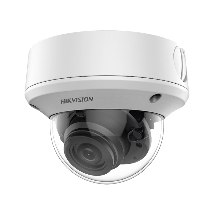 Domo TURBOHD 4K (8 Megapixel) / Lente Mot. 2.7 a 13.5 mm / 40 mts IR EXIR / IP67 / 12 VCD / 24 VCA / TVI-AHD-CVI-CVBS / 9 a 15 VCD