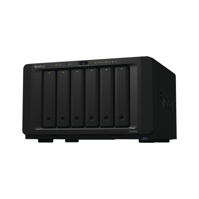 Servidor NAS de escritorio con 6 bahías / Expandible a 30 bahías / Hasta 360 TB / Soporta hasta 75 cámaras