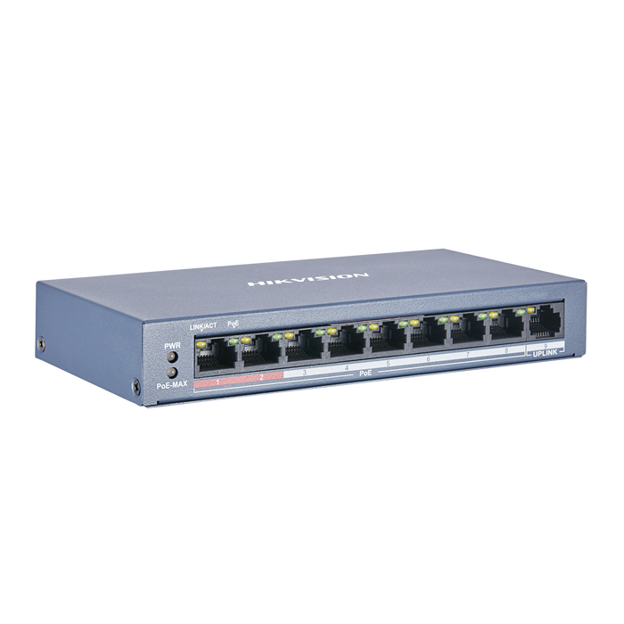 Switch PoE+ / 250 Metros PoE Larga Distancia / 4 Puertos 100 Mbps 802.3 af/at (30 W) + 1 Puerto Uplink 100 Mbps