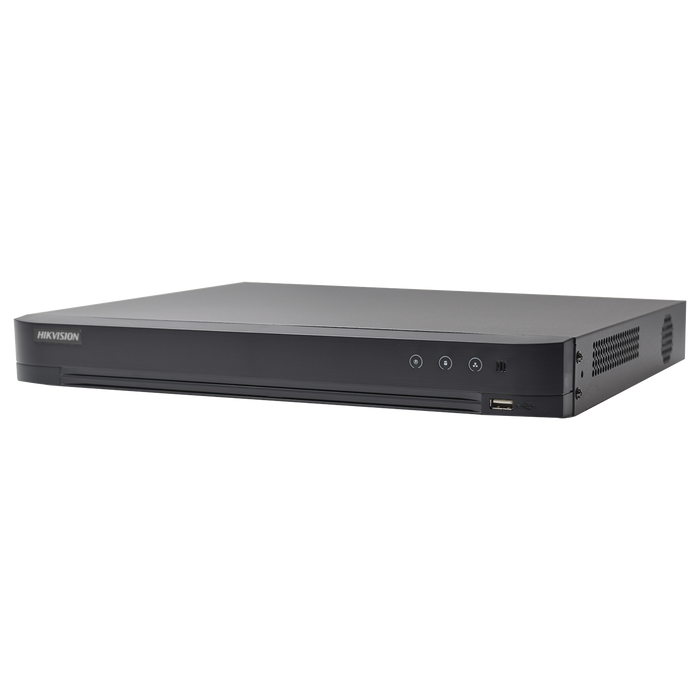 DVR 4 Megapixel / 4 Canales TURBOHD + 2 Canales IP / 1 Bahía de Disco Duro / 1 Canal de Audio / Vídeoanálisis