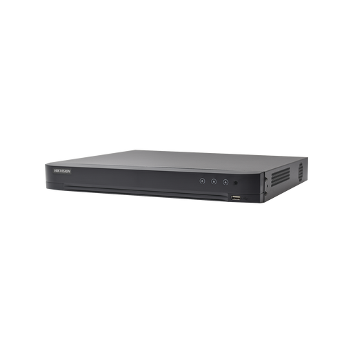 DVR 4 Megapixel / 16 Canales TURBOHD + 8 Canales IP / 1 Bahías de Disco Duro / 16 Canales de Audio / Salida de Vídeo en 4K