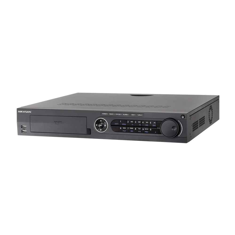 DVR 8 Megapixel / 16 Canales TURBOHD + 16 Canales IP / 4 Bahías de Disco Duro / 4 Canales de Audio / Videoanalisis / 16 Entradas de Alarma / Arreglo RAID