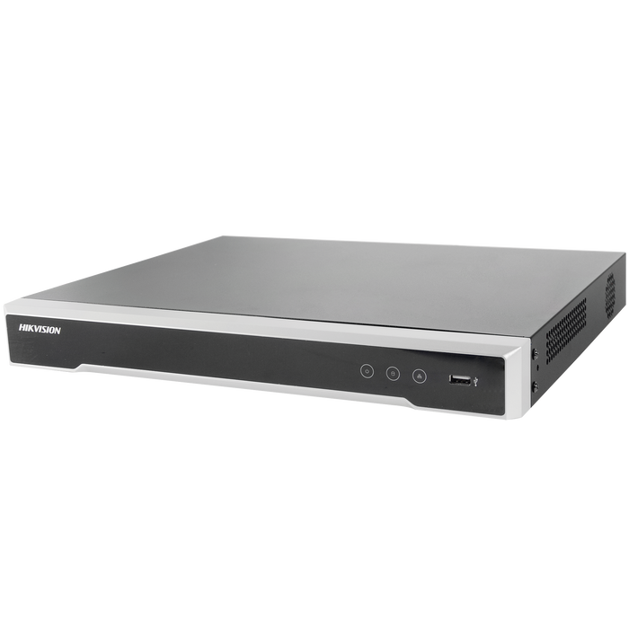 NVR 12 Megapixel (4K) / 8 canales IP / 8 Puertos PoE+ / 2 Bahías de Disco Duro / Switch PoE 300 mts / HDMI en 4K / Soporta POS