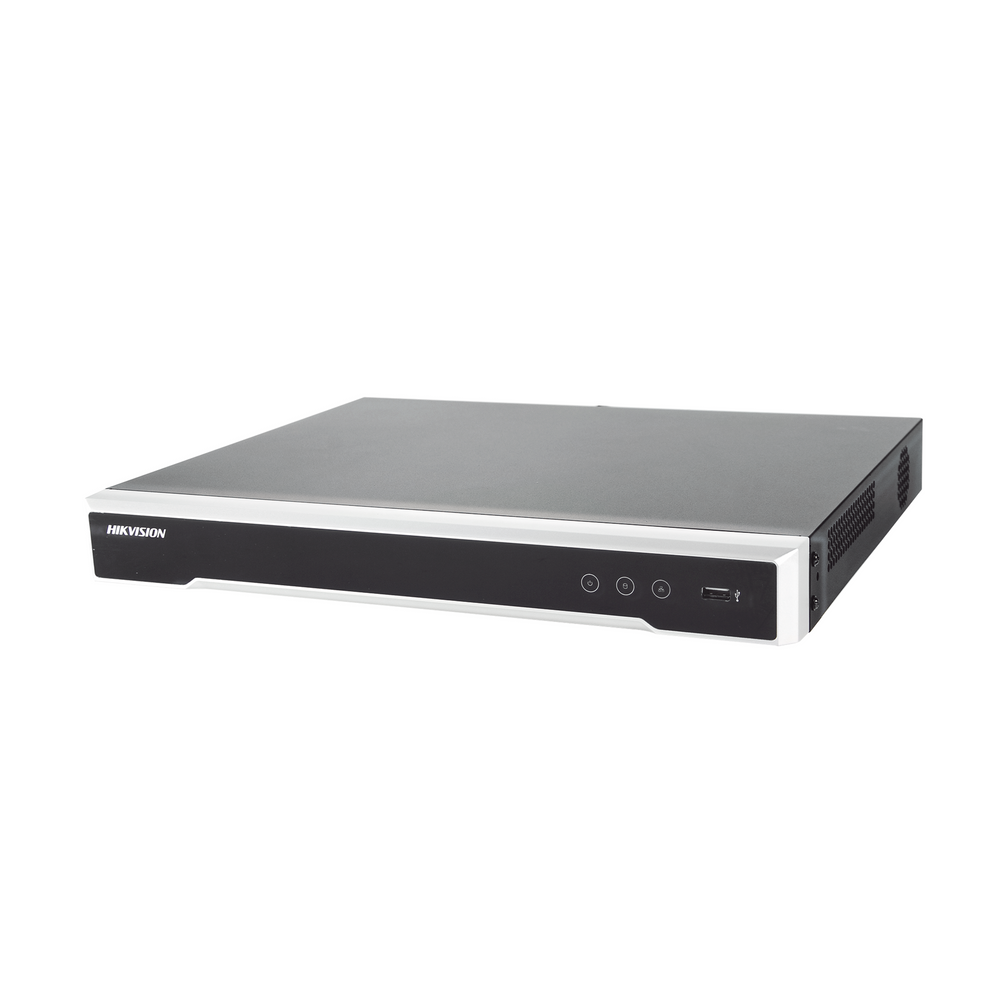 NVR 8 Megapixel (4K) / 16 canales IP / 16 Puertos PoE+ / 2 Bahías de Disco Duro / Switch PoE 300 mts / HDMI en 4K