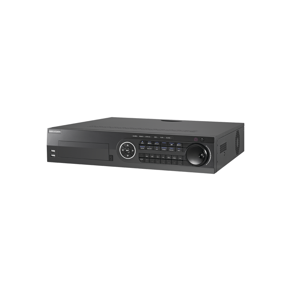 DVR 4 Megapixel / 8 Canales TURBOHD + 4 Canales IP / 8 Bahías de Disco Duro / 8 canales de Audio / 16 Entradas de Alarma